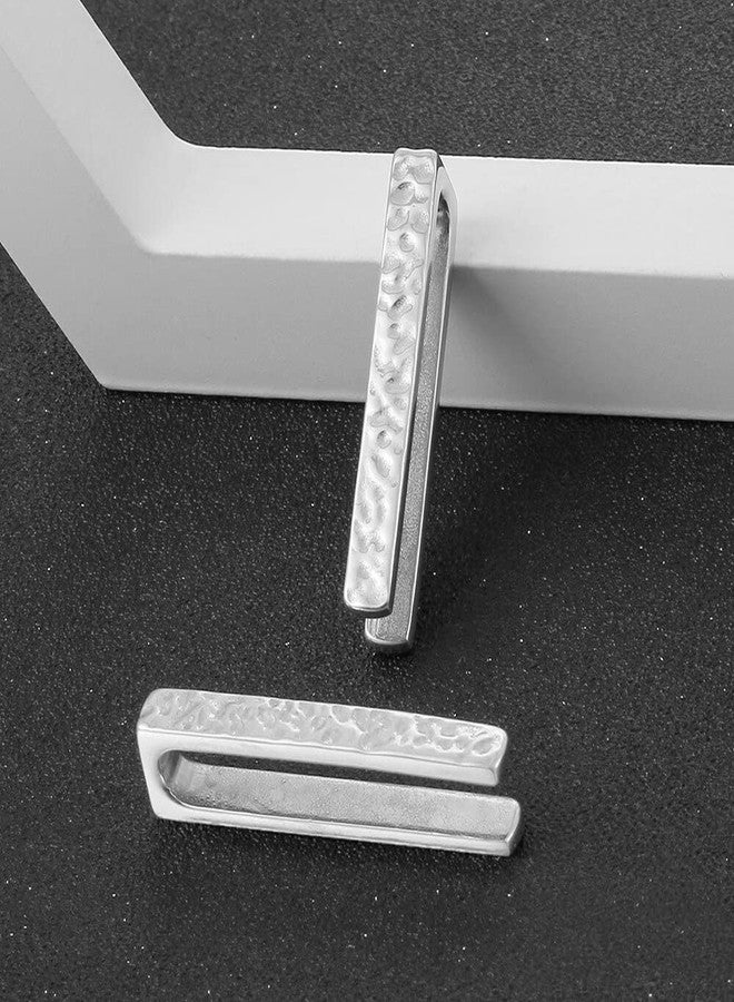 Earblity 2PCS 6mm 2g Silver 316 Stainless Steel Light Weight Lyra Meteor Ear Hangers Weights for Stretched Lobe Expander Hypoallergenic Body Ear Gauges Plugs for Women - Image 3